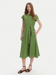 Weekend Max Mara Sukienka codzienna Magma 2515221142 Zielony Regular Fit. Zielone sukienki damskie Weekend Max Mara, na co dzień, bez wzorów, z bawełny, bez kołnierzyka, bez ramiączek, proste. Za 1,379.00 zł.