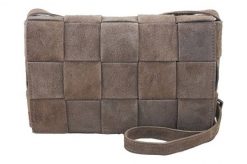 Listonoszka skórzana BARBERINI'S beżowa 888/1-9. Brązowe shopper bag damskie Barberinis, bez wzorów, ze skóry, małe, zamszowe, bez dodatków. Za 299.99 zł.