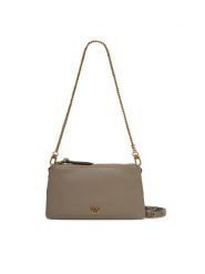 PINKO Torebka Double Mini Al 25-26 PLTT 105359 A0QO Szary. Szare torebki klasyczne damskie Pinko, bez wzorów, ze skóry, bez dodatków. Za 1,169.00 zł.