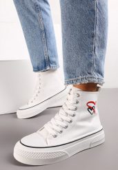 Białe Trampki za Kostkę na Platformie Zuiena. Białe trampki i tenisówki damskie Renee, bez wzorów, za kostkę. Za 44.99 zł.