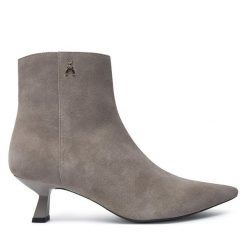 Botki Patrizia Pepe. Szare botki damskie Patrizia Pepe, bez obcasa, na szpilce, bez zapięcia. Za 1,399.00 zł.