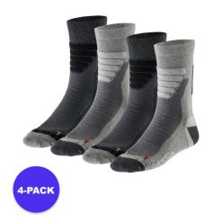 Skarpety do chodzenia unisex – wieloszary – 4 pary. Szare skarpetki damskie XTREME, bez wzorów, z elastanu. Za 185.79 zł.