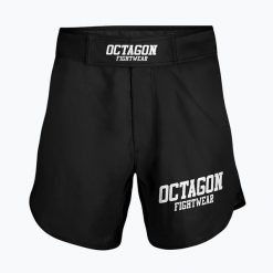 Spodenki treningowe męskie Octagon Fight Wear MMA. Czarne szorty męskie OCTAGON, bez kołnierzyka. Za 149.99 zł.