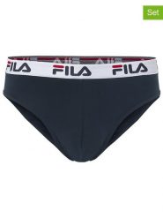 Fila Slipy (2 pary) w kolorze granatowym rozmiar: XL. Niebieskie slipki męskie Fila, bez wzorów. Za 43.99 zł.