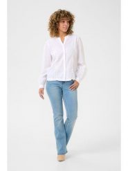 Kaffe Bluzka w kolorze białym rozmiar: 46. Białe bluzki damskie Kaffe, bez wzorów, z bawełny, bez kołnierzyka, bez ramiączek. Za 108.74 zł.