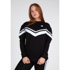 Hailey Duża bluza - Czarny. Czarne bluzy bez kaptura damskie GORILLA WEAR. Za 253.00 zł.