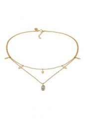 Elli PREMIUM Damski warstwowy naszyknik, pióro Boho Summer Trend z Labradorytem w pozłacanym srebrze 925 Sterling Silver Naszyjniki 1 ct. Szare naszyjniki damskie Elli PREMIUM, pozłacane. Za 378.99 zł.
