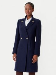 Rinascimento Płaszcz wełniany CFC0126218003 Granatowy Regular Fit. Niebieskie płaszcze damskie RINASCIMENTO, na zimę, xl, bez wzorów, z syntetyku. Za 549.99 zł.