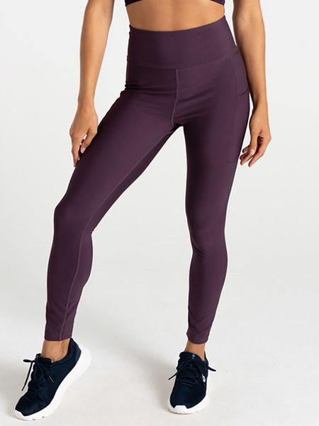 Dare 2b Legginsy sportowe "Hustle" w kolorze fioletowym rozmiar: 40. Różowe legginsy damskie Dare 2b, bez wzorów, z materiału. Za 93.94 zł.