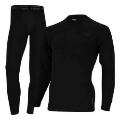 Zestaw Termoaktywny Męski - Koszulka + Legginsy - Czarny. Czarne t-shirty sportowe męskie XTREME SOCKSWEAR, m, z elastanu, bez ramiączek, do biegania. Za 221.30 zł.
