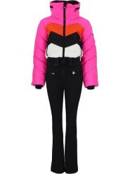 Peak Mountain Kombinezon narciarski "Antiero" w kolorze różowo-czarnym rozmiar: XL. Czarne kombinezony damskie Peak Mountain, m, bez wzorów, z tkaniny, sportowe, bez kołnierzyka, bez ramiączek. Za 717.96 zł.