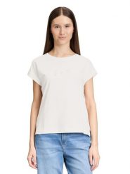 CARTOON Koszulka w kolorze kremowym rozmiar: 34. Brązowe bluzki damskie Cartoon, bez wzorów, z bawełny, bez kołnierzyka. Za 43.99 zł.