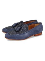 MELVIN & HAMILTON Skórzane mokasyny "Clive 21" w kolorze granatowym rozmiar: 45. Niebieskie mokasyny męskie MELVIN & HAMILTON. Za 491.99 zł.