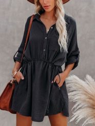 Milan Kiss Sukienka w kolorze czarnym rozmiar: L. Czarne sukienki damskie Milan Kiss, na co dzień, l, bez wzorów, z wiskozy, bez kołnierzyka, bez ramiączek, mini, proste. Za 165.99 zł.