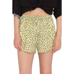 Spodenki turystyczne damskie Volcom Surfpunk. Żółte szorty damskie Volcom, bez wzorów, z wiskozy, sportowe. Za 144.00 zł.
