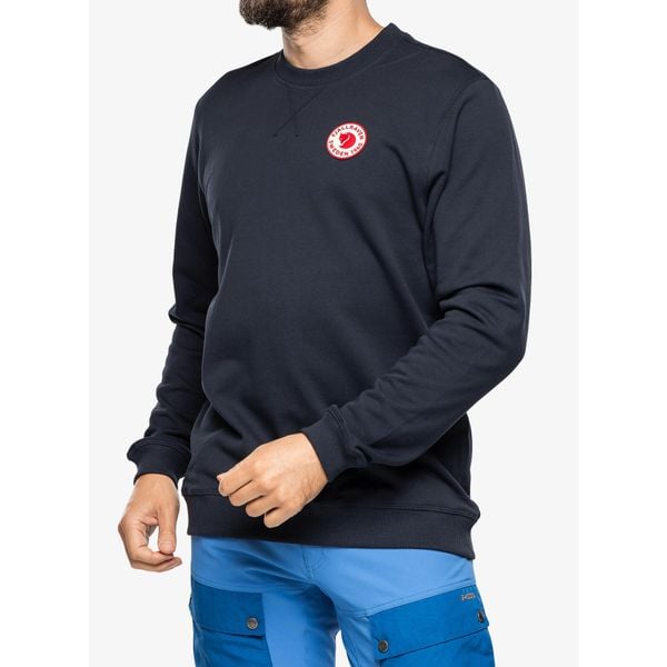 Bluza bawełniana męska Fjallraven 1960 Logo Badge Sweater M. Niebieskie bluzy bez kaptura męskie Fjällräven, m, z bawełny. Za 413.99 zł.