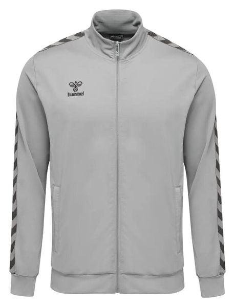 Bluza sportowa dresowa Hummel NELLY ZIP JACKET damska. Szare bluzy bez kaptura damskie HUMMEL, l, bez wzorów, z dresówki, bez ramiączek, bez kaptura. Za 89.00 zł.