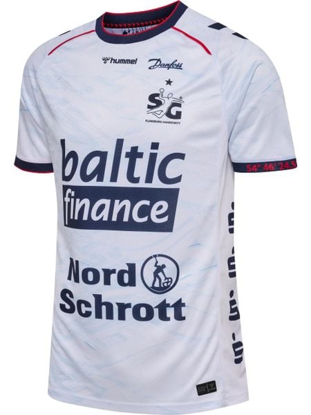 Koszulka wyjazdowa SG Flensburg-Handewitt 2026/27. Białe bluzki sportowe damskie HUMMEL, m, z materiału, bez kołnierzyka, bez ramiączek. Za 382.00 zł.