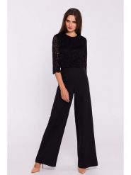 Stylove Kombinezon w kolorze czarnym rozmiar: M. Czarne kombinezony damskie Stylove, m, bez wzorów, z koronki, bez kołnierzyka, bez ramiączek. Za 232.78 zł.
