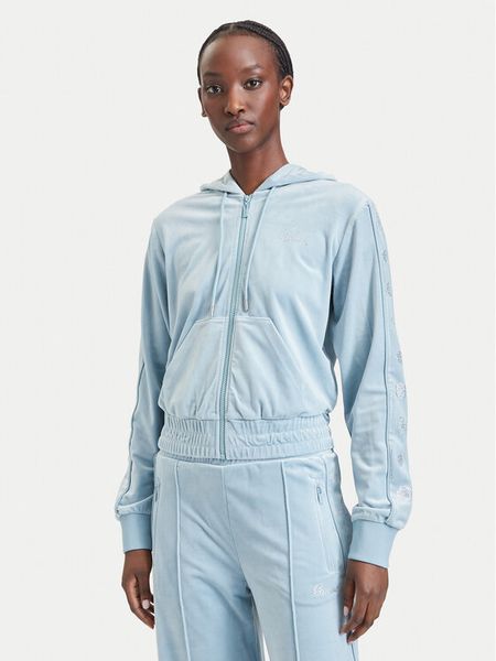 Guess Bluza V6BQ07 K6301 Niebieski jasny Regular Fit. Niebieskie bluzy bez kaptura damskie Guess, m, z syntetyku. Za 434.99 zł.