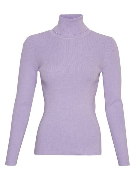 MOSS COPENHAGEN Sweter "Maile Rachelle" w kolorze fioletowym rozmiar: XS/S. Różowe golfy damskie MOSS COPENHAGEN, s, bez wzorów, z wiskozy, bez ramiączek. Za 91.99 zł.