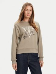 Guess Bluza W5YQ06 KB681 Zielony Regular Fit. Zielone bluzy bez kaptura damskie Guess, l, z syntetyku. Za 299.99 zł.