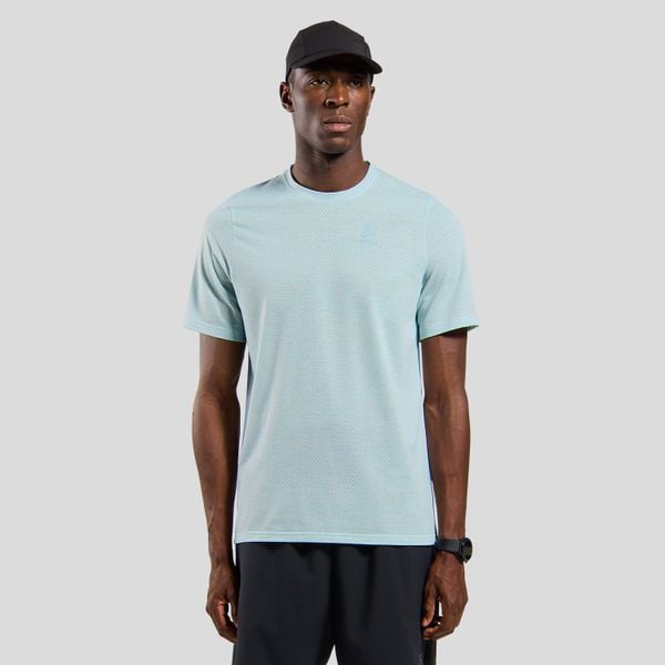 Koszulka z krótkim rękawem męska ODLO T-shirt crew neck s/s ESSENTIAL LINENCOOL. Niebieskie t-shirty męskie Odlo, m, bez wzorów, ze lnu, bez kołnierzyka. Za 249.99 zł.