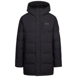 Dlx Griffin - męska puchowa kurtka długa Dark Grey. Szare kurtki męskie DLX, na zimę, m, bez wzorów, z dzianiny, bez kaptura. Za 872.99 zł.