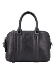 HIDE & STITCHES Skórzana torebka "Porto" w kolorze czarnym - 21 x 15 x 6 cm rozmiar: onesize. Czarne torebki klasyczne damskie HIDE & STITCHES, bez wzorów, z materiału, bez dodatków. Za 208.99 zł.