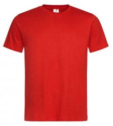 Czerwony Bawełniany T-Shirt Męski Bez Nadruku -STEDMAN- Koszulka, Krótki Rękaw, Basic, U-neck. Czerwone t-shirty męskie Stedman, l, bez wzorów, z bawełny, bez kołnierzyka. Za 45.00 zł.