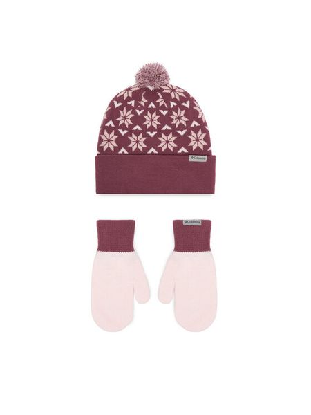 Columbia Zestaw czapka i rękawiczki Snowflake 2180781 Różowy ciemny. Czerwone czapki zimowe damskie Columbia. Za 179.99 zł.