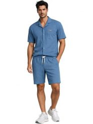 Geographical Norway Bermudy "Pifel" w kolorze niebieskim rozmiar: S. Niebieskie szorty męskie Geographical Norway, bez wzorów. Za 82.99 zł.