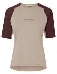 Koszulka damska Kuro Shirt II. Brązowe topy sportowe damskie Vaude, bez wzorów, z materiału, bez ramiączek. Za 279.00 zł.
