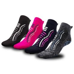 Skarpety techniczne Wellness indoor Fitness antypoślizgowe. Czarne skarpetki męskie R-EVENGE, bez wzorów, z elastanu. Za 384.89 zł.