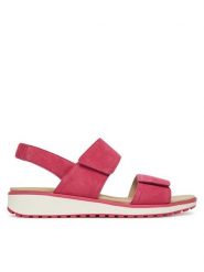 Caprice Sandały 9-28708-44 Różowy. Czerwone sandały damskie Caprice, bez wzorów, bez obcasa, na koturnie. Za 339.99 zł.