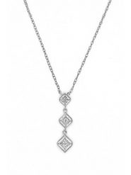 DIAMANTA Złoty naszyjnik z diamentami - dł. 42 cm rozmiar: onesize. Szare naszyjniki damskie DIAMANTA, złote. Za 1,327.17 zł.