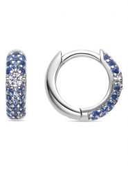 Luxenter Srebrne kolczyki-kreole z cyrkoniami rozmiar: onesize. Szare kolczyki damskie Luxenter, z cyrkonią, srebrne. Za 204.48 zł.