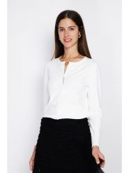 ASSUILI Kardigan w kolorze białym rozmiar: 38. Białe kardigany damskie Assuili, bez wzorów, z kaszmiru. Za 134.85 zł.