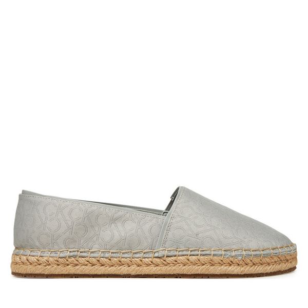 Espadryle Calvin Klein. Szare espadryle damskie CALVIN KLEIN, bez wzorów, bez obcasa. Za 219.99 zł.