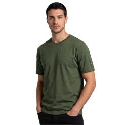 Koszulka turystyczna męska z krókim rękawem Norway. Zielone t-shirty sportowe męskie Aulp, l, z bawełny, bez ramiączek. Za 69.99 zł.