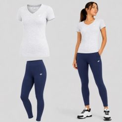 KOMPLET DAMSKI 4F T-SHIRT + LEGGINSY ZESTAW SPORTOWY NA CO DZIEŃ XS SS26. Legginsy damskie 4f, uniwersalny, bez wzorów, z bawełny. Za 88.50 zł.