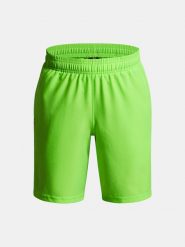 Krótkie spodenki Under Armour UA Tech Woven Wordmark-GRN. Zielone szorty męskie Under Armour, bez wzorów, z materiału. Za 158.66 zł.