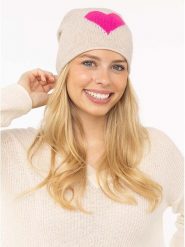 Zwillingsherz Kaszmirowa czapka beanie w kolorze beżowo-różowym rozmiar: onesize. Brązowe czapki zimowe damskie Zwillingsherz, z kaszmiru. Za 113.99 zł.