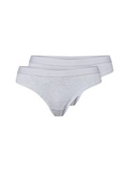 Snocks figi brazylijskie w 2-paku Kobiety Bawełna biały|szary, XL. Białe figi damskie Snocks, xl, bez wzorów, z bawełny. Za 89.95 zł.