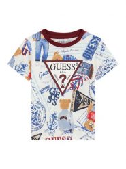 Guess T-Shirt N6RI04 K8HM4 Kolorowy Regular Fit. T-shirty chłopięce Guess, z aplikacjami, z bawełny, bez ramiączek. Za 119.99 zł.