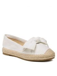 DeeZee Espadryle WS714-102 Biały. Białe espadryle damskie DeeZee, bez wzorów, z materiału, bez obcasa. Za 59.99 zł.