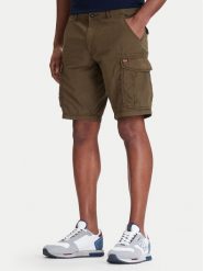 Napapijri Szorty materiałowe Noto 2.0 NP0A4HOQ Zielony Regular Fit. Zielone szorty męskie Napapijri, bez wzorów, z bawełny. Za 399.99 zł.