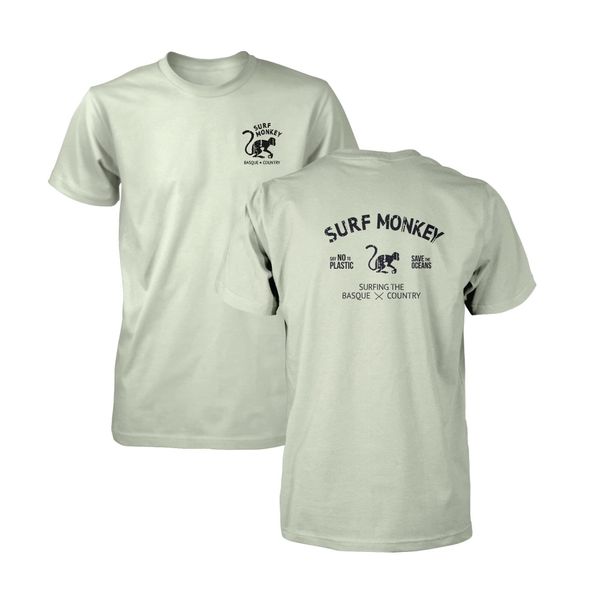 Koszulka z bawełny organicznej - Bez plastiku - Krótki rękaw / Dorośli (Limonka). Zielone t-shirty damskie SURF MONKEY, m, bez wzorów, z bawełny, bez kołnierzyka. Za 149.95 zł.