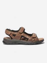 Sandały TBS Johalin. Brązowe sandały męskie Tbs, na lato, bez wzorów, z materiału, eleganckie. Za 364.00 zł.