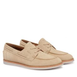 Półbuty Guess. Brązowe półbuty męskie Guess, bez zapięcia. Za 639.99 zł.